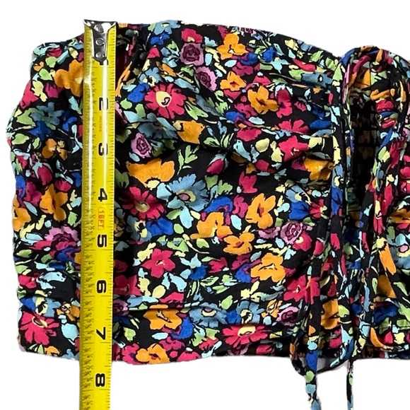 Wild Fable size Xl Sleeveless Woven Multicolored Floral Cropped Top NWT - Picture 8 of 9